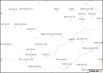 map of Emāmzādeh Abāz̄ar